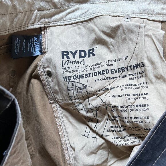 Kuhl Ryder Vintage Patina Dye Pants - Men's Size 42*34 - Brown - Picture 10 of 11